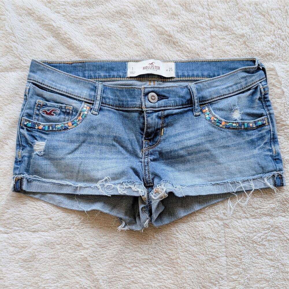 Hollister Y2K Ultra Low Rise Rolled Cuff Cheeky Shorts